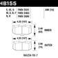 Hawk 1990-1990 Mazda RX-7 GXL (w/Elec Adjust Susp) HPS 5.0 Front Brake Pads