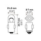 Hella 3898 12V 2W BA7s T2 Halogen Bulb (Min Order Qty 10)