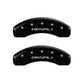 MGP 4 Caliper Covers Engraved Front & Rear Denali Black finish silver ch