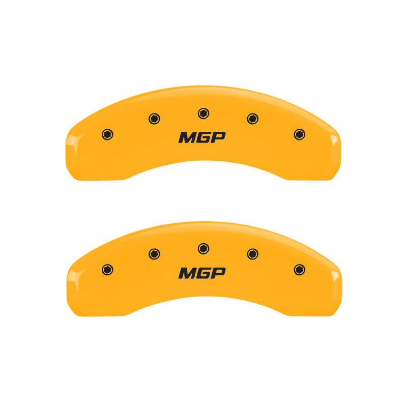 MGP 4 Caliper Covers Engraved Front & Rear MGP Yellow Finish Black Char 2004 Chevrolet SSR