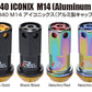 Project Kics 14x1.25 R40 Iconix Lock & Lug Nuts - Neo Chrome w/Red Cap (16+4 Locks)