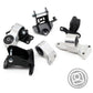 Innovative 06-11 Honda Civic Si K-Series Black Billet Aluminum Mounts 75A Bushings (Not K24 Trans)