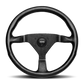 Momo Montecarlo Steering Wheel 350 mm - Black Leather/Black Stitch/Black Spokes