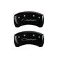 MGP 4 Caliper Covers Engraved Front & Rear Cursive/Challenger Black finish silver ch