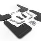 Rally Armor 20-22 Hyundai Venue Black Mud Flap Grey Logo