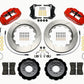Wilwood Narrow Superlite 6R Front Hat Kit 14.00in Red 2013-Up Ford Focus ST w/ Lines