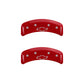 MGP 4 Caliper Covers Engraved Front & Rear Bowtie Red finish silver ch