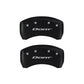MGP 4 Caliper Covers Engraved Front & Rear With out stripes/Dart Red finish silver ch