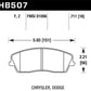 Hawk 09-10 Dodge Challenger SE / 06-10 Charger SE / 05-10 Chrylser 300 HPS Street Front Brake Pads