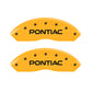 MGP 4 Caliper Covers Engraved Front Pontiac Rear Gxp Yellow Finish Black Char 2007 Pontiac Solstice