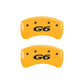 MGP 4 Caliper Covers Engraved Front Pontiac Rear G6 Yellow Finish Black Char 2007 Pontiac G5