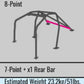 Cusco Chro-moly 8P Through Dash Roll Cage Honda Civic EK9/4 (Will NOT fit sunroof models)