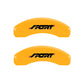 MGP 4 Caliper Covers Engraved Front & Rear No bolts/Sport Yellow finish black ch