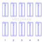 King Honda 91CI/1.5L D15A2/D15A3/D15B1/D15B2/D15B7/D15B8/D15Z1 (Size +0.50) Main Bearing Set