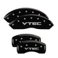 MGP 4 Caliper Covers Engraved Front & Rear Honda Yellow Finish Black Char 2004 Honda Accord