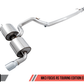 AWE Tuning Ford Focus RS Touring Edition Cat-back Exhaust- Resonated - Chrome Silver Tips