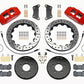Wilwood Dynapro 6 Front Hat Kit 12.88in Drilled Red 2005-Up Mazda 3 w/ Lines