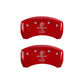 MGP Rear set 2 Caliper Covers Engraved Rear S197/GT Red finish silver ch