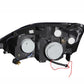 ANZO 2002-2004 Honda Civic Projector Headlights w/ Halo Black