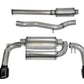 Corsa 08-14 Mitsubishi Lancer Evolution X Sedan 2.0L Black Sport Dual Rear Cat-Back Exhaust