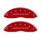 MGP 4 Caliper Covers Engraved Front & Rear Avalanche Red finish silver ch