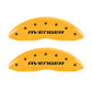MGP 4 Caliper Covers Engraved Front & Rear With out stripes/Avenger Yellow finish black ch