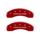 MGP 4 Caliper Covers Engraved Front & Rear Escalade Red finish silver ch
