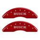 MGP 4 Caliper Covers Engraved Front Buick Engraved Rear Buick Shield Red finish silver ch