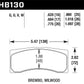 Hawk Brembo X9 060 71/74 / Brembo XA4 D3 01/04 / Wilwood Integra IP Racing DTC-70 Brake Pads