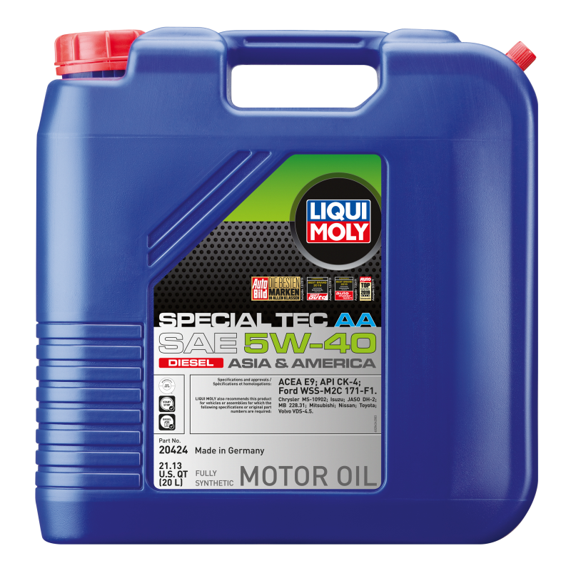 LIQUI MOLY 20L Special Tec AA Motor Oil 5W40 - Diesel
