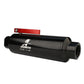 Aeromotive In-Line AN-10 Filter w/Shutoff Valve 100 Micron SS Element - Black Anodize Finish
