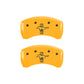 MGP 4 Caliper Covers Engraved Front Mustang Rear Bar & Pony Yellow Finish Blk Char 2006 Ford Mustang