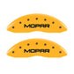 MGP 4 Caliper Covers Engraved Front & Rear Mopar Yellow Finish Black Char 2006 Dodge Charger
