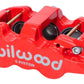 Wilwood Caliper-Forged DynaliteI w/Dust Seal-Red 4.04in Pistons, 1.25in disc,