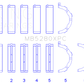 King Ford V8 4.6L/5.4L SOHC Coated (Size .026) Crankshaft Main Bearings (Set of 5)