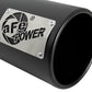 aFe SATURN 4S 4in SS Intercooled Exhaust Tip - Black 4in In x 5in Out x 12in L Bolt-On