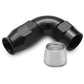 Vibrant Aluminum 90 Degree One Piece Hose End for PTFE Lined Hose (Size -10AN)