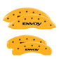 MGP 4 Caliper Covers Engraved Front & Rear Envoy Yellow Finish Black Char 2005 GMC Envoy XL