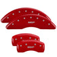 MGP 4 Caliper Covers Engraved Front & Rear MGP Red finish silver ch