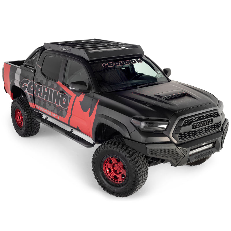 Go Rhino 16-21 Toyota Tacoma Ceros Low Profile Roof Rack Textured Black