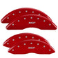 MGP 4 Caliper Covers Engraved Front & Rear MGP Red finish silver ch