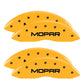 MGP 4 Caliper Covers Engraved Front & Rear Mopar Yellow Finish Black Char 2001 Dodge Viper