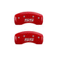 MGP 4 Caliper Covers Engraved Front & Rear Monte Carlo style/SS Red finish silver ch