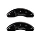 MGP 4 Caliper Covers Engraved Front & Rear Cursive/Cadillac Black finish silver ch