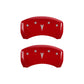 MGP 4 Caliper Covers Engraved Front Pontiac Engraved Rear Arrow Red finish silver ch