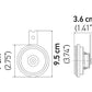 Hella Horn Kit Bx Blk Disc Mcycle 12V Univ