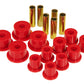 Prothane 74-91 Jeep Cherokee Front Spring & Shackle Bushings (w/ 2in OD Main Eye) - Red