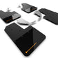 Rally Armor 21-22 Ford Bronco (Steel Bmpr - NO Rptr/Sprt - NO RR/RB) Blk Mud Flap w/Cy Orange Logo