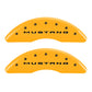 MGP 4 Caliper Covers Engraved Front 2015/Mustang Engraved Rear 2015/GT Yellow finish black ch
