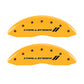 MGP 4 Caliper Covers Engraved Front & Rear With stripes/Challenger Yellow finish black ch